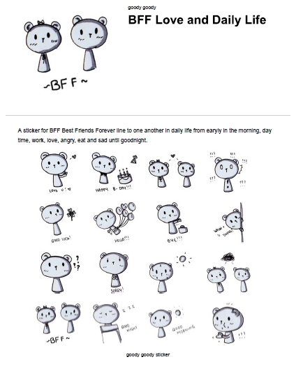 BFF Sticker Line